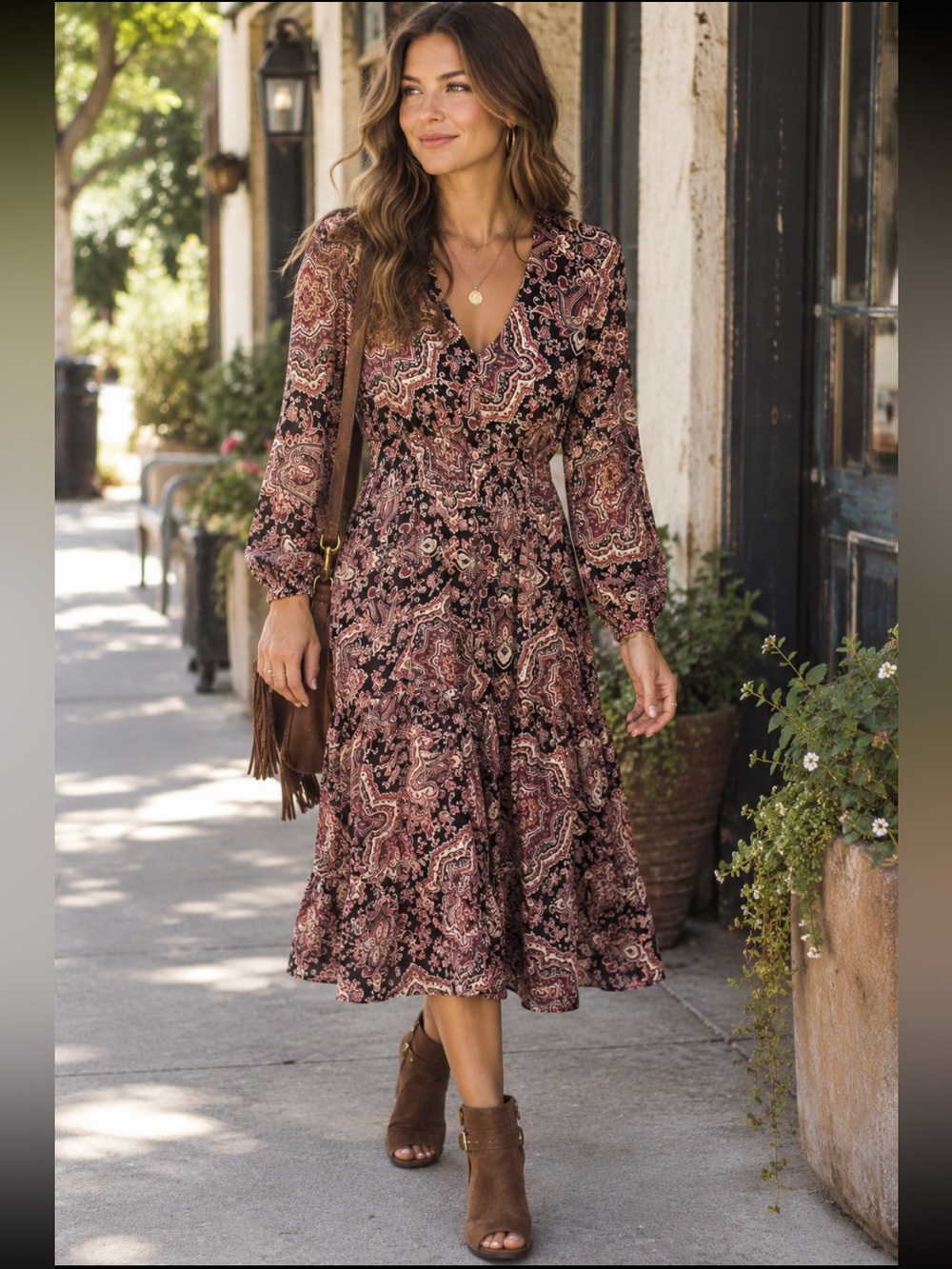 Just...Taylor Paisley Dress